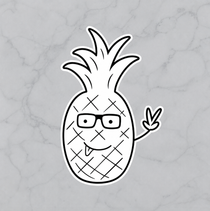 Pineapple Car Sticker